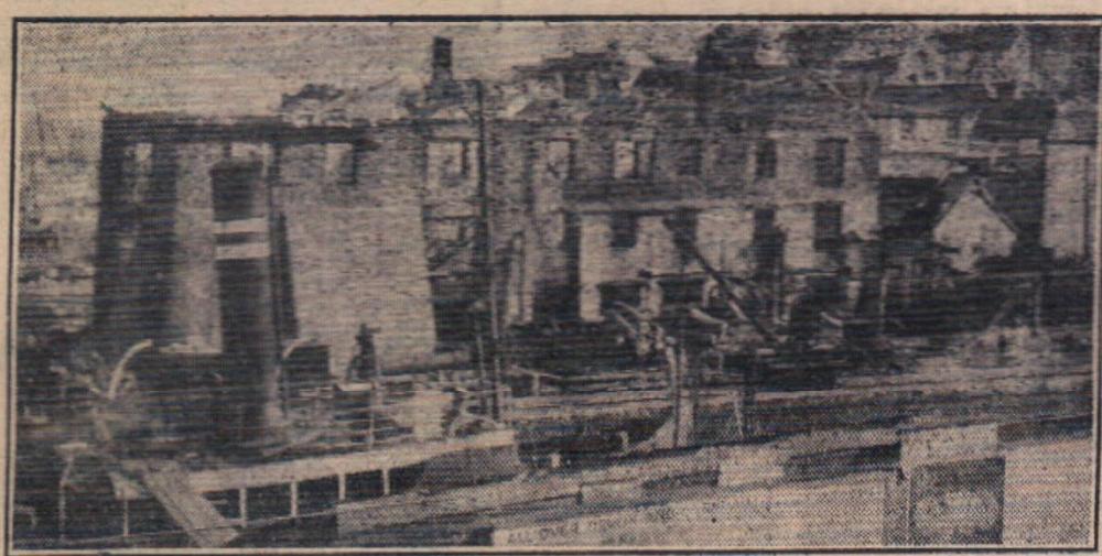 Disastrous dock fire at Appledore><span></span>