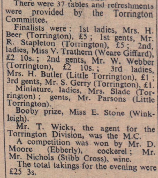 2.5.1952 Torrington whist