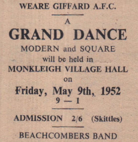 2.5.1952 Weare Giffard grand dance Monkleigh