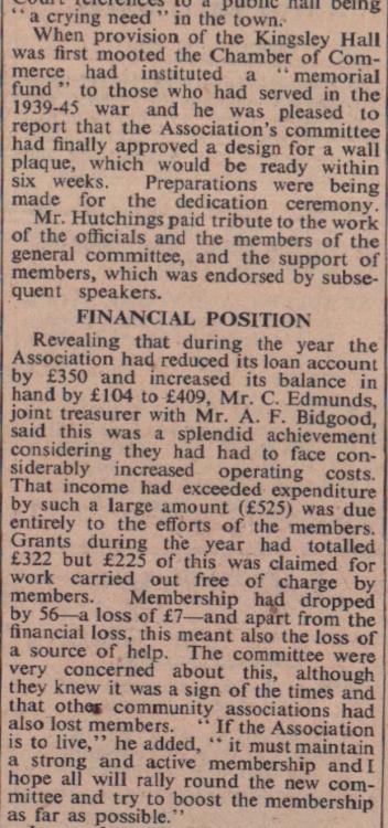 2.5.1952 Westward Ho Community Association Hutchings