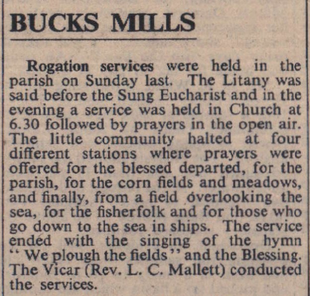 23.5.1952 Bucks Mills rogation