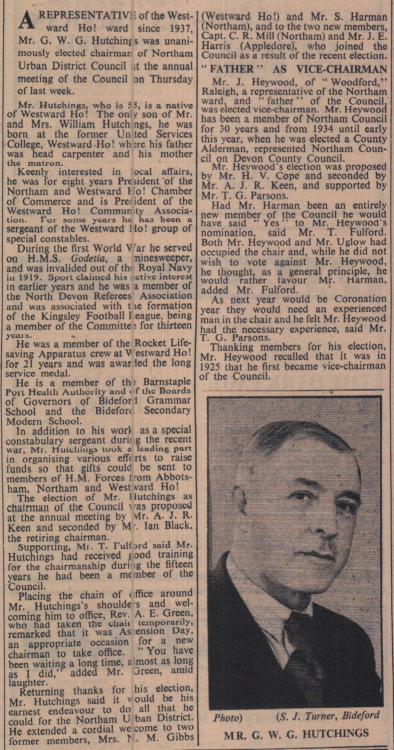 30.5.1952 Northam hutchings Westward Ho