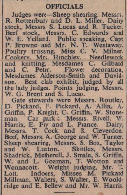 30.5.1952 Shebbear YFC Monkleigh