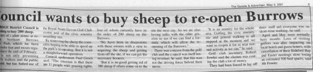4 May 9th Council buy sheep for Burrows