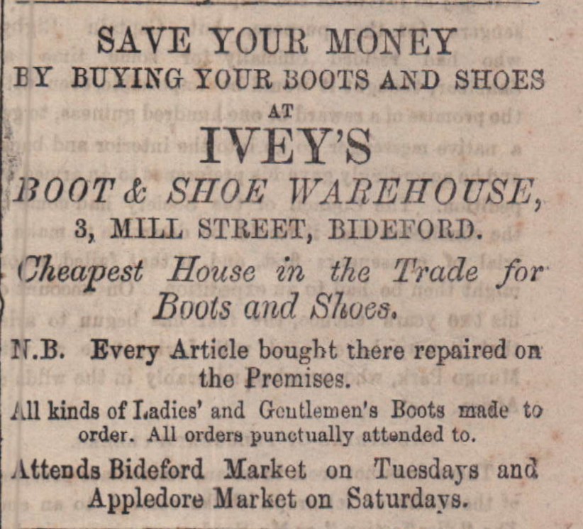 Dec 1871 Iveys boots
