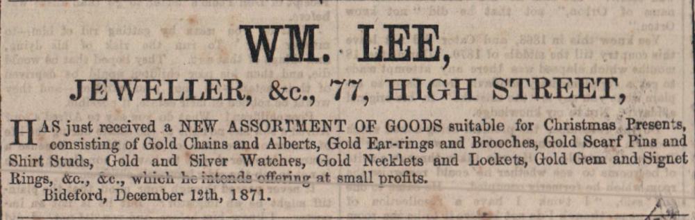Dec 1871 William Lee