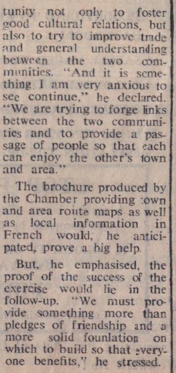 3.9.1976 twinning Bideford Landivisiau
