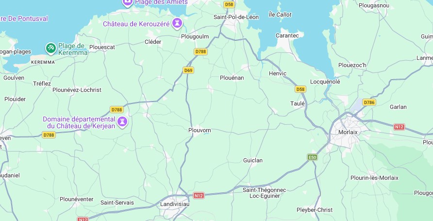 Landivisiau map twinning