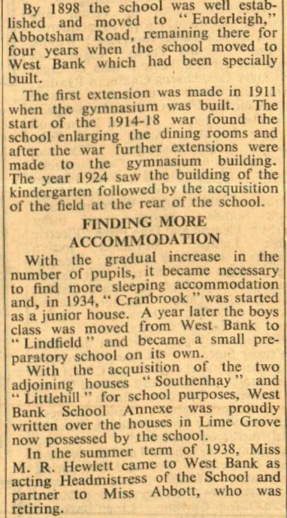 insert 2 Feb 5 1954 West Bank School