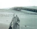 58   bailey bridge beach lady with dog