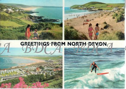 58   postcard with picture of beach